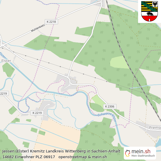 Jessen (Elster) Kremitz  Lageplan